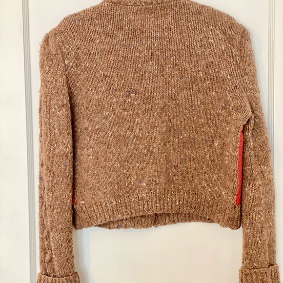 Vintage Hand Knit Quilted Women’s Cardigan - Picture 3 of 6